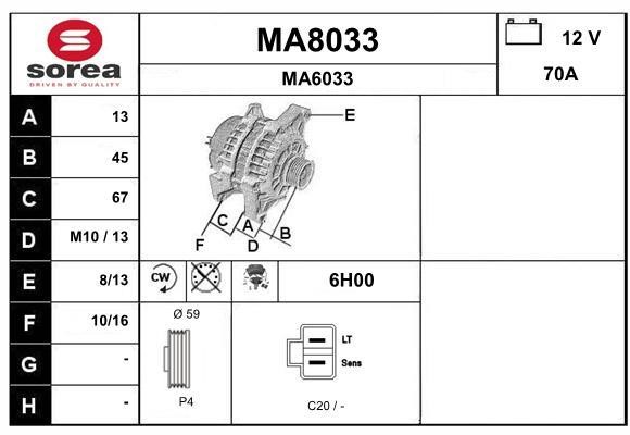 SNRA MA8033 Alternator MA8033: Dobra cena w Polsce na 2407.PL - Kup Teraz!