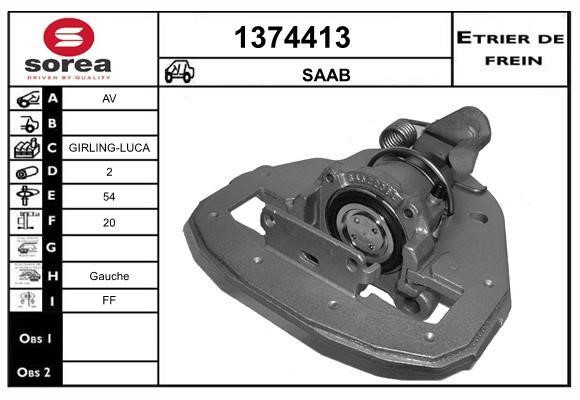 SNRA 1374413 Brake caliper front left 1374413: Buy near me in Poland at 2407.PL - Good price!