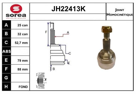 SNRA JH22413K Шарнир равных угловых скоростей (ШРУС) JH22413K: Отличная цена - Купить в Польше на 2407.PL!