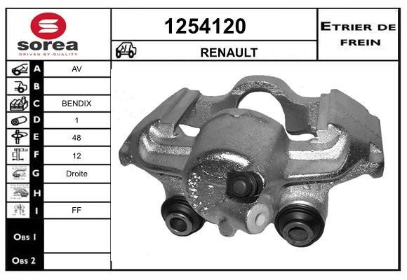 SNRA 1254120 Brake caliper front right 1254120: Buy near me in Poland at 2407.PL - Good price!