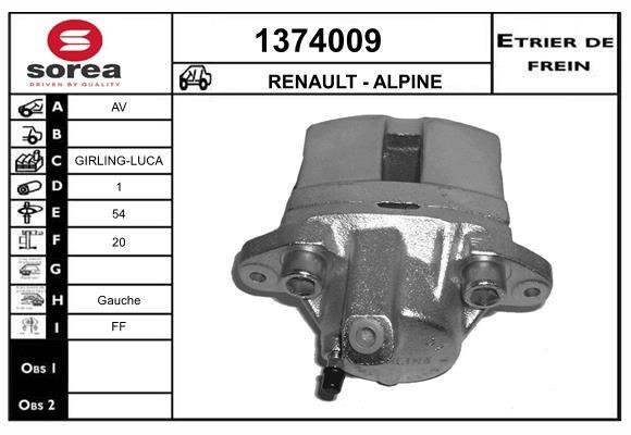 SNRA 1374009 Brake caliper front left 1374009: Buy near me in Poland at 2407.PL - Good price!