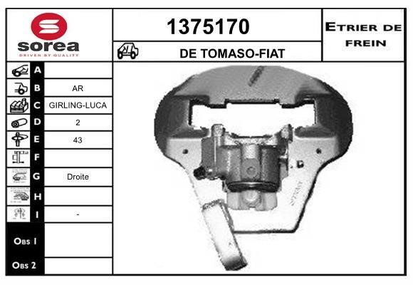SNRA 1375170 Суппорт тормозной 1375170: Отличная цена - Купить в Польше на 2407.PL!