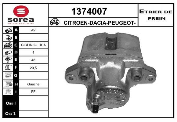 SNRA 1374007 Суппорт тормозной 1374007: Отличная цена - Купить в Польше на 2407.PL!