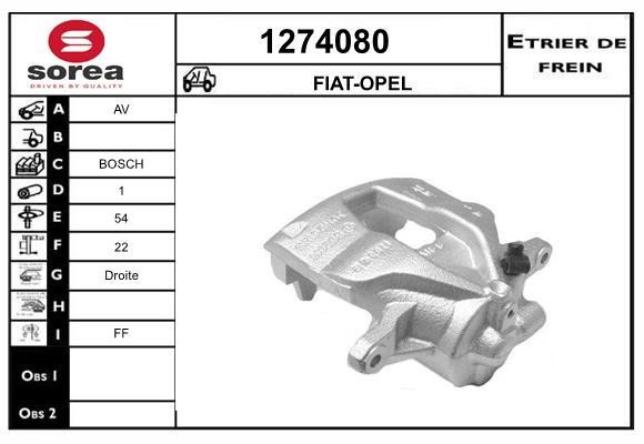 SNRA 1274080 Brake caliper front right 1274080: Buy near me in Poland at 2407.PL - Good price!