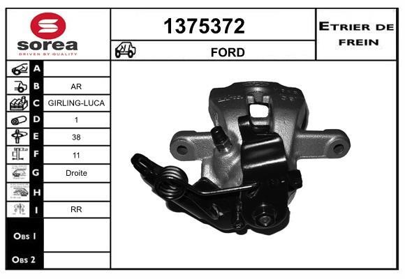 SNRA 1375372 Brake caliper rear right 1375372: Buy near me in Poland at 2407.PL - Good price!