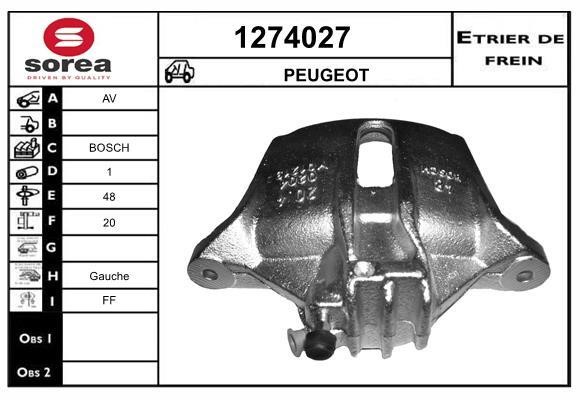 SNRA 1274027 Brake caliper front left 1274027: Buy near me in Poland at 2407.PL - Good price!