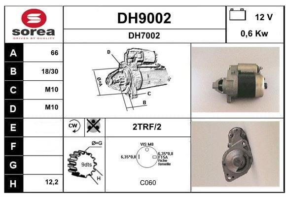SNRA DH9002 Стартер DH9002: Купити у Польщі - Добра ціна на 2407.PL!