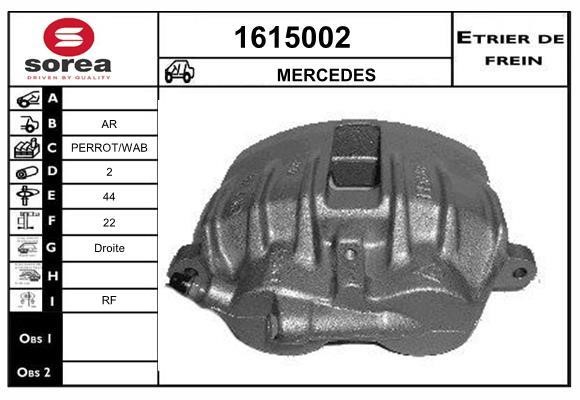 SNRA 1615002 Суппорт тормозной задний правый 1615002: Отличная цена - Купить в Польше на 2407.PL!