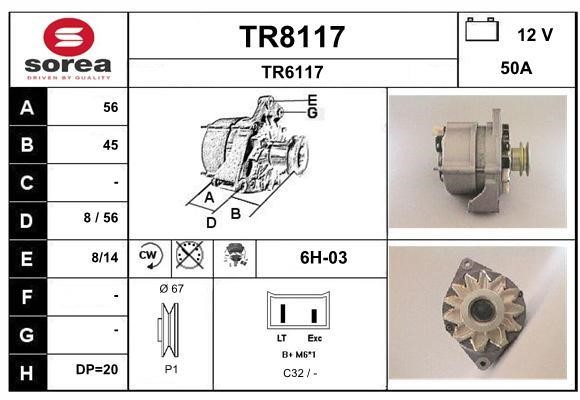 SNRA TR8117 Alternator TR8117: Dobra cena w Polsce na 2407.PL - Kup Teraz!