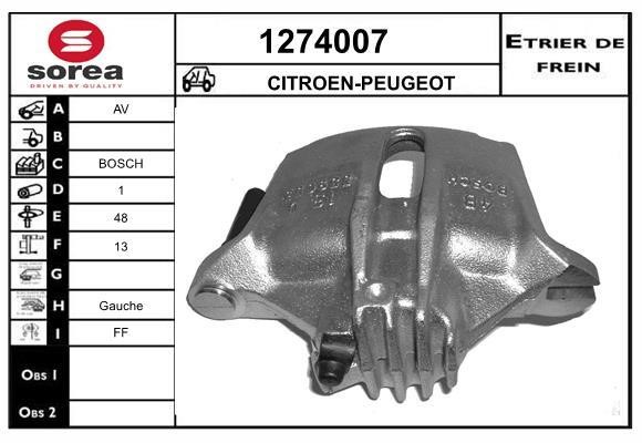 SNRA 1274007 Brake caliper front left 1274007: Buy near me in Poland at 2407.PL - Good price!