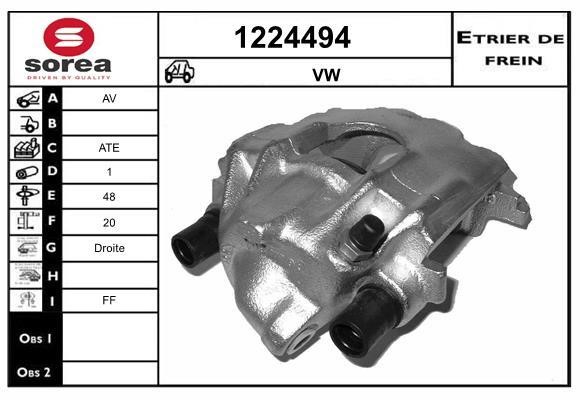SNRA 1224494 Brake caliper 1224494: Buy near me in Poland at 2407.PL - Good price!