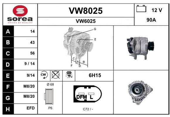 SNRA VW8025 Generator VW8025: Kaufen Sie zu einem guten Preis in Polen bei 2407.PL!