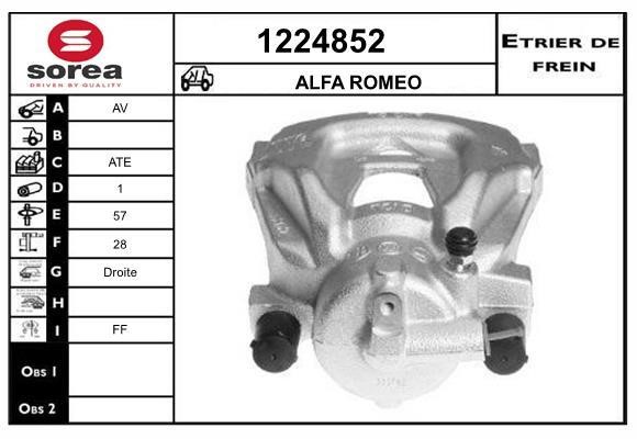 SNRA 1224852 Brake caliper front right 1224852: Buy near me in Poland at 2407.PL - Good price!