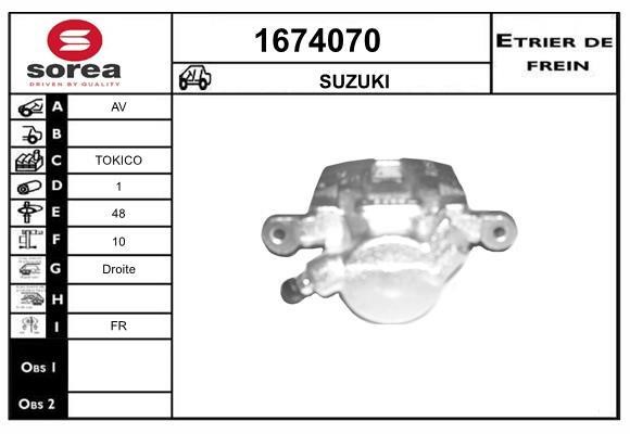 SNRA 1674070 Суппорт тормозной передний правый 1674070: Отличная цена - Купить в Польше на 2407.PL!