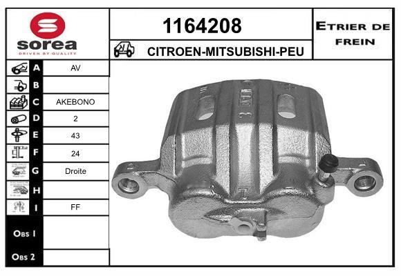 SNRA 1164208 Brake caliper 1164208: Buy near me in Poland at 2407.PL - Good price!