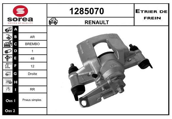 SNRA 1285070 Brake caliper rear right 1285070: Buy near me in Poland at 2407.PL - Good price!