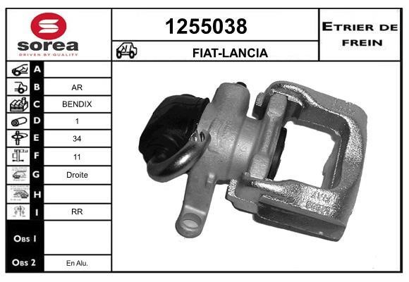 SNRA 1255038 Brake caliper rear right 1255038: Buy near me in Poland at 2407.PL - Good price!