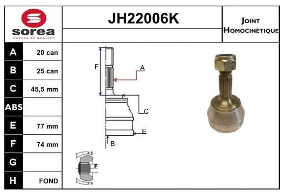 SNRA JH22006K CV joint JH22006K: Buy near me in Poland at 2407.PL - Good price!