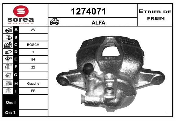 SNRA 1274071 Brake caliper front left 1274071: Buy near me in Poland at 2407.PL - Good price!