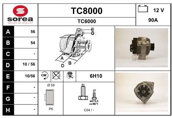 SNRA TC8000 Alternator TC8000: Dobra cena w Polsce na 2407.PL - Kup Teraz!
