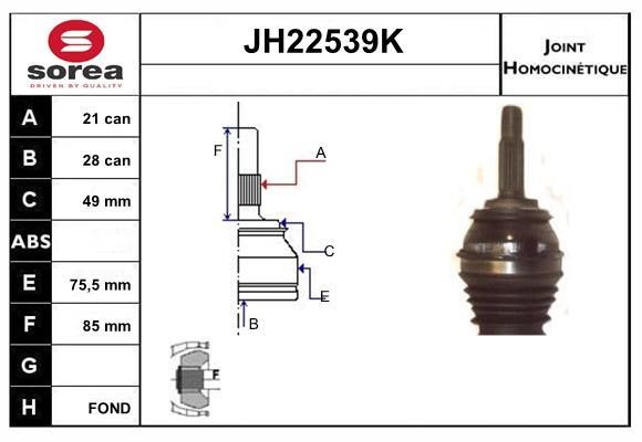 SNRA JH22539K Joint Kit, drive shaft JH22539K: Buy near me in Poland at 2407.PL - Good price!