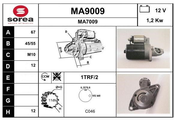 SNRA MA9009 Starter MA9009: Buy near me in Poland at 2407.PL - Good price!