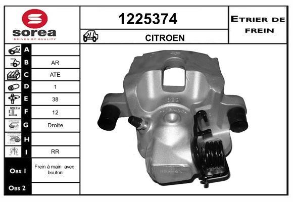 SNRA 1225374 Brake caliper 1225374: Buy near me in Poland at 2407.PL - Good price!