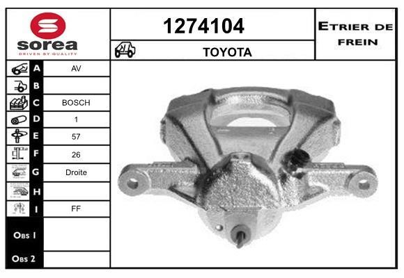 SNRA 1274104 Brake caliper 1274104: Buy near me at 2407.PL in Poland at an Affordable price!