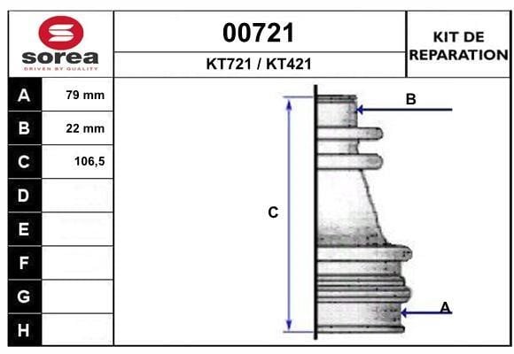 SNRA 00721 Bellow, driveshaft 00721: Buy near me at 2407.PL in Poland at an Affordable price!