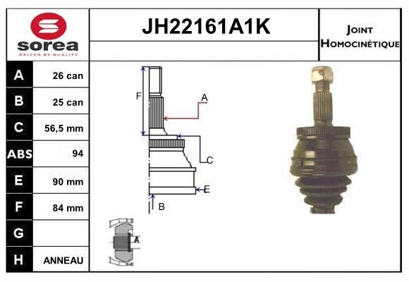 SNRA JH22161A1K Шарнір рівних кутових швидкостей (ШРКШ) JH22161A1K: Купити у Польщі - Добра ціна на 2407.PL!