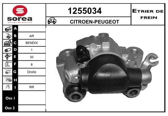 SNRA 1255034 Brake caliper rear right 1255034: Buy near me in Poland at 2407.PL - Good price!