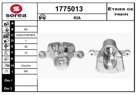 SNRA 1775013 Brake caliper rear left 1775013: Buy near me in Poland at 2407.PL - Good price!