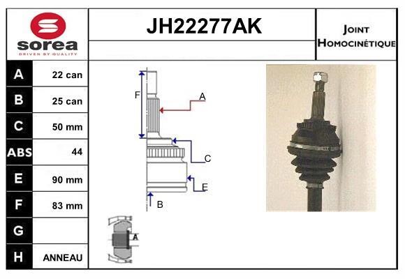 SNRA JH22277AK Шарнір рівних кутових швидкостей (ШРКШ) JH22277AK: Приваблива ціна - Купити у Польщі на 2407.PL!