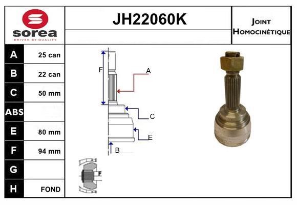 SNRA JH22060K CV joint JH22060K: Buy near me at 2407.PL in Poland at an Affordable price!