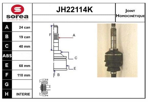 SNRA JH22114K Шарнир равных угловых скоростей (ШРУС) JH22114K: Отличная цена - Купить в Польше на 2407.PL!