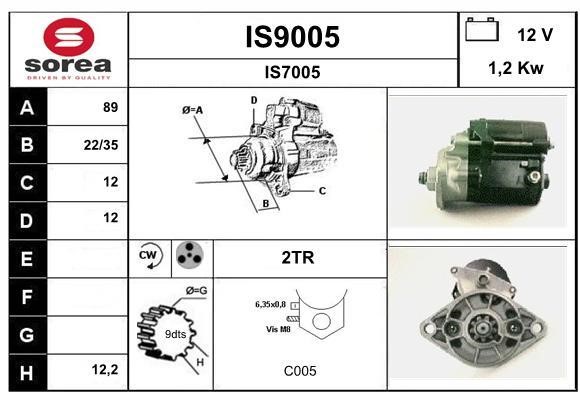 SNRA IS9005 Стартер IS9005: Купить в Польше - Отличная цена на 2407.PL!