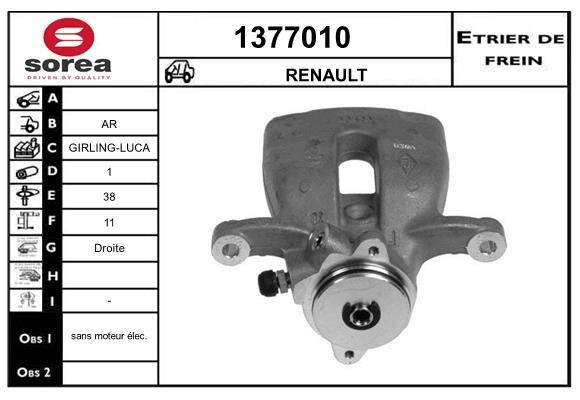 SNRA 1377010 Суппорт тормозной 1377010: Отличная цена - Купить в Польше на 2407.PL!