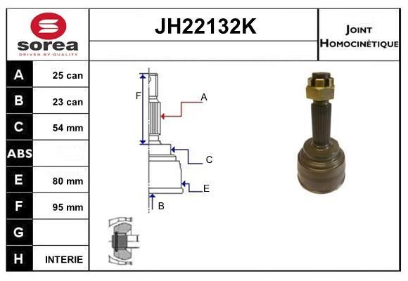 SNRA JH22132K Шарнир равных угловых скоростей (ШРУС) JH22132K: Отличная цена - Купить в Польше на 2407.PL!