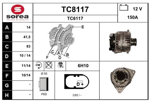 SNRA TC8117 Генератор TC8117: Отличная цена - Купить в Польше на 2407.PL!