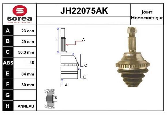 SNRA JH22075AK CV joint JH22075AK: Buy near me in Poland at 2407.PL - Good price!