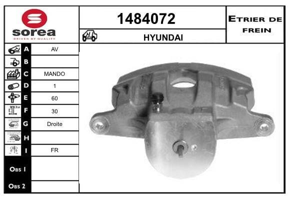 SNRA 1484072 Brake caliper front right 1484072: Buy near me in Poland at 2407.PL - Good price!