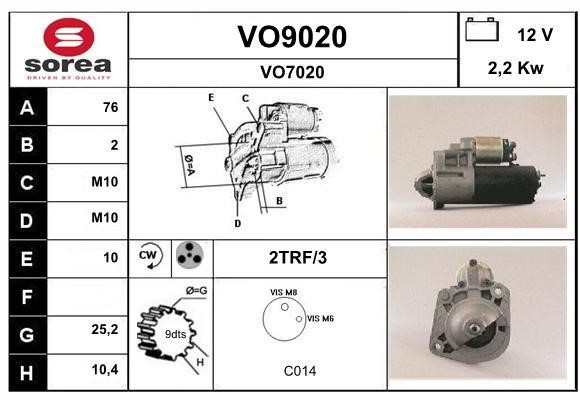 SNRA VO9020 Starter VO9020: Buy near me in Poland at 2407.PL - Good price!