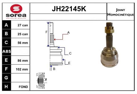 SNRA JH22145K CV joint JH22145K: Buy near me in Poland at 2407.PL - Good price!