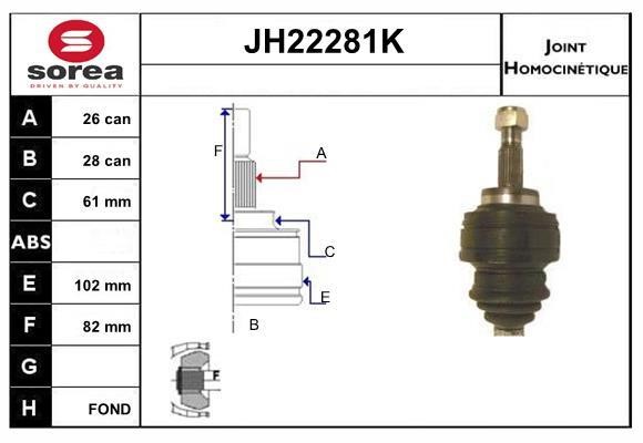 SNRA JH22281K CV joint JH22281K: Buy near me in Poland at 2407.PL - Good price!