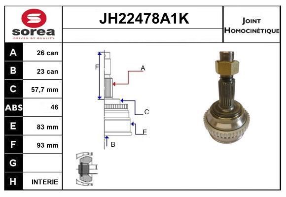 SNRA JH22478A1K Wellengelenk JH22478A1K: Kaufen Sie zu einem guten Preis in Polen bei 2407.PL!