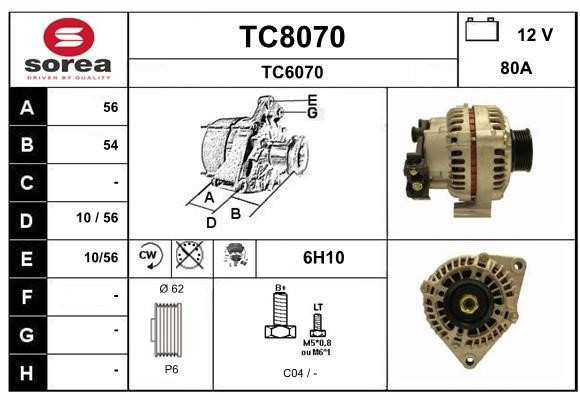 SNRA TC8070 Alternator TC8070: Dobra cena w Polsce na 2407.PL - Kup Teraz!