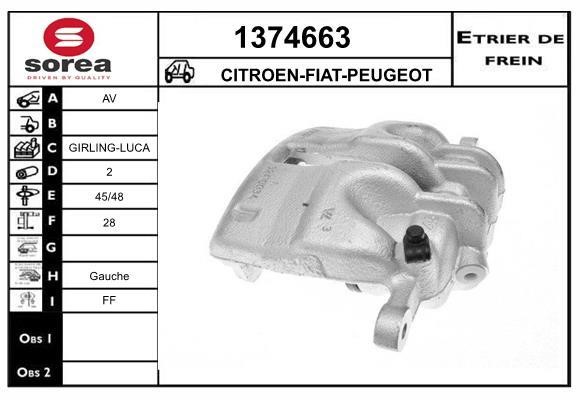 SNRA 1374663 Bremssattel vorne links 1374663: Kaufen Sie zu einem guten Preis in Polen bei 2407.PL!