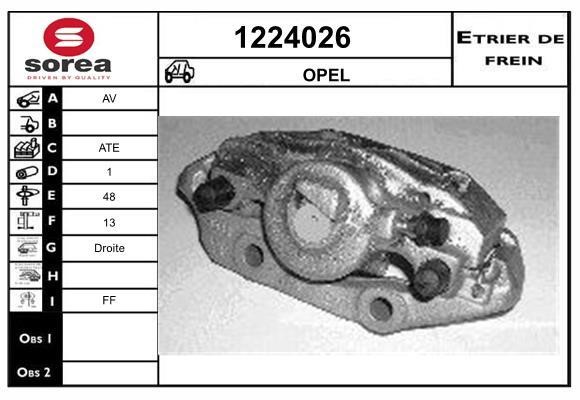 SNRA 1224026 Brake caliper front right 1224026: Buy near me at 2407.PL in Poland at an Affordable price!