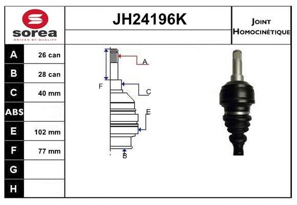 SNRA JH24196K CV joint JH24196K: Buy near me in Poland at 2407.PL - Good price!