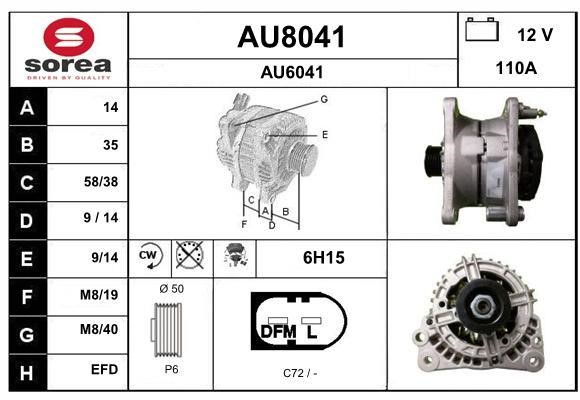 SNRA AU8041 Alternator AU8041: Dobra cena w Polsce na 2407.PL - Kup Teraz!
